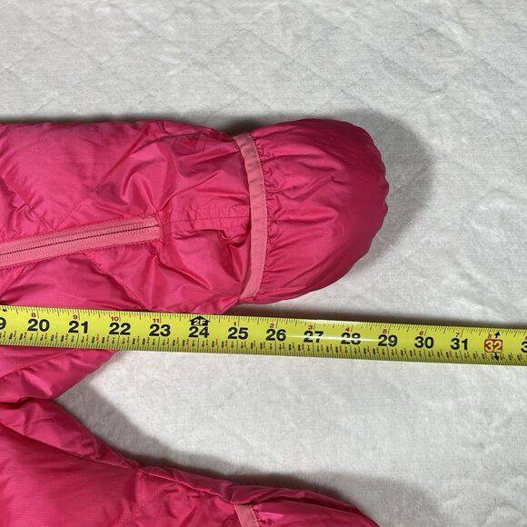 Rei One Piece Snow Suit Bunting Girls 18M Goose Down Hooded Full Zip Pink - Picture 7 of 7